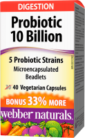 Webber Naturals Probiotika 10 Billion 40 kapslí