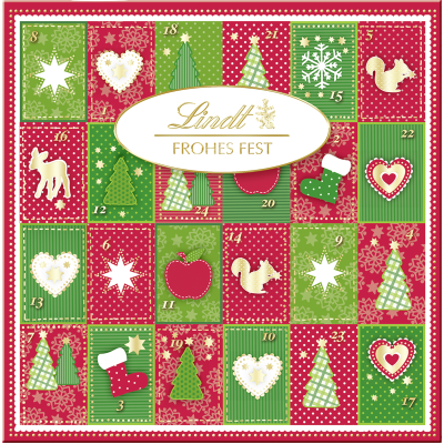 Lindt Adventní kalendář šťastné a veselé 115 g