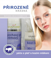 Vivaco Dárková kazeta kosmetiky s kozím mlékem - sprchový gel 400ml + pleťový krém 50ml + dárek