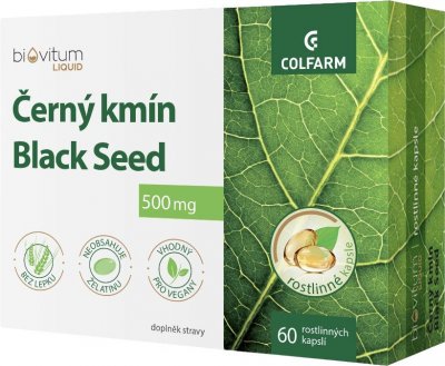 Colfarm Biovitum Liquid Černý kmín Black seed, 60 kapslí