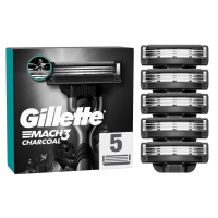 Gillette Mach3 Charcoal Náhradní hlavice do holicího strojku pro muže 5 ks