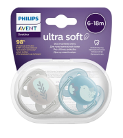 Philips Avent Šidítko Ultrasoft Premium Zvířátko 6-18m chlapec 2 ks