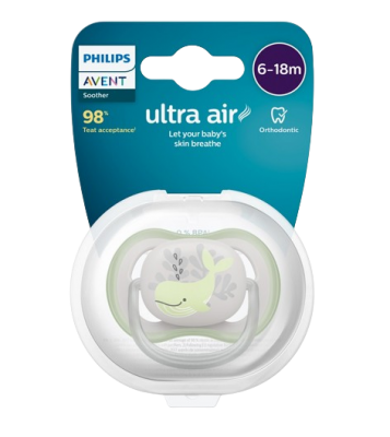 Philips Avent Šidítko Ultra air Obrázek 6-18m velryba