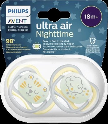 Philips Avent Dudlík Ultra air nočný 18m+ 2 ks