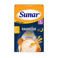 Sunar mléčná krupicová kaše na dobrou noc medová 210 g