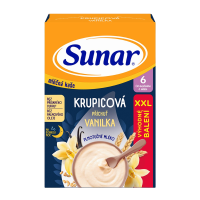 Sunar mléčná krupicová kaše na dobrou noc vanilková XXL 340 g