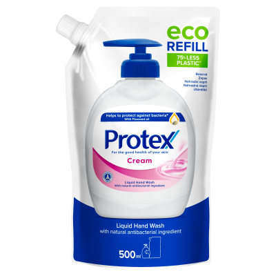 Protex Cream tekuté mýdlo s přirozenou antibakteriální ochranou náhradní náplň 500 ml