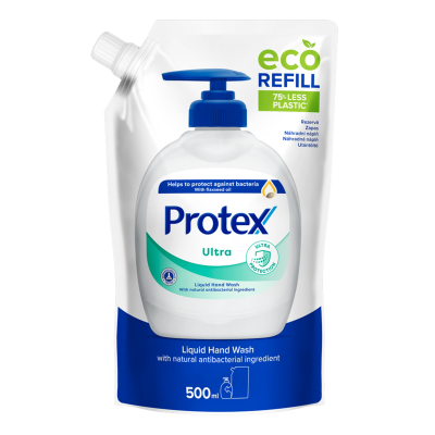 Protex Ultra tekuté mýdlo s přirozenou antibakteriální ochranou náhradní náplň 500 ml Protex Ultra tekuté mýdlo s přirozenou antibakteriální ochranou náhradní náplň 500 ml