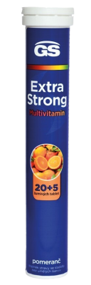 GS Extra Strong Multivitamin s minerály pomeranč 20+5 šumivých tablet