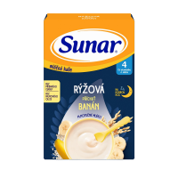Sunar mléčná rýžová kaše na dobrou noc banánová 210 g