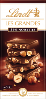 Lindt Hořká čokoláda Les Grandes s celými lískovými jádry 150 g