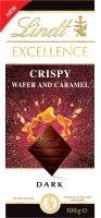 Lindt Excellence Dark Crispy Wafer & Caramel 100 g Lindt Excellence Dark Crispy Wafer & Caramel 100 g