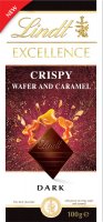 Lindt Excellence dark crispy wafer & caramel 100 g