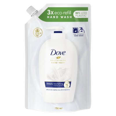 Dove Deeply Nourishing Tekuté mýdlo náhradní náplň 750 ml