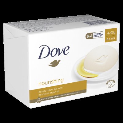 Dove Nourishing Arganový olej Krémová tableta Multipack 4 x 90 g