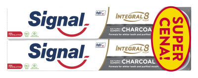 Signal Integral 8 Charcoal Zubní pasta duopack 2 x 75 ml