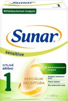 Sunar Sensitive 1 počáteční kojenecké mléko, 500 g Sunar Sensitive 1 počáteční kojenecké mléko, 500 g