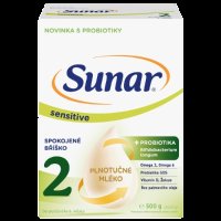 Sunar Sensitive 2 pokračovací kojenecké mléko, 500 g