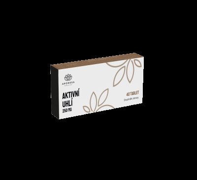 Aporosa Aktivní uhlí 250 mg 40 tablet