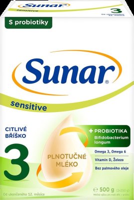 Sunar Sensitive 3 batolecí mléko, 500 g