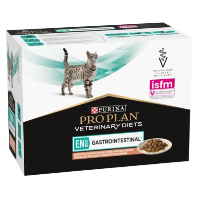 Purina PPVD Feline - EN Gastroint.Salmon kapsička, 10 x 85 g