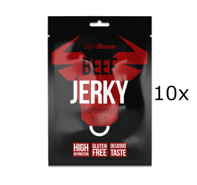 GymBeam Beef Jerky barbecue 10 x 50 g