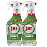 Jar Power Spray 3v1, víceúčelový sprej na nádobí a do kuchyně, citronová vůně 2 x 500 ml Jar Power Spray 3v1, víceúčelový sprej na nádobí a do kuchyně, citronová vůně 2 x 500 ml