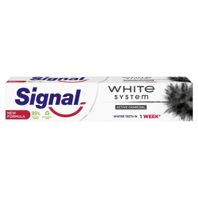 Signal White System Charcoal zubní pasta 75 ml
