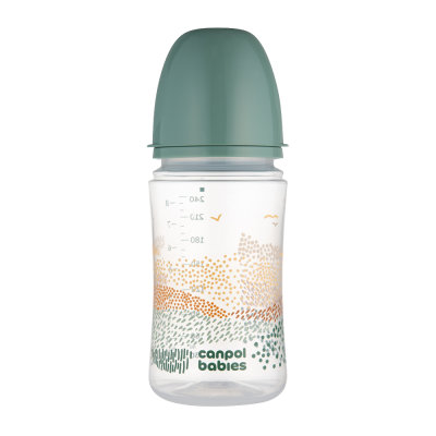 Canpol babies Antikoliková lahev EasyStart Mountains, zelená 240 ml Canpol babies Antikoliková lahev EasyStart Mountains, zelená 240 ml