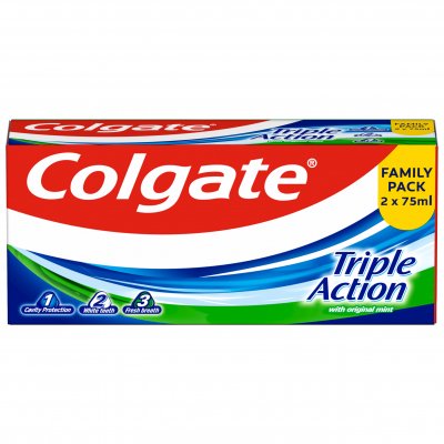 Colgate zubní pasta Triple Action 2 x 75 ml