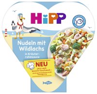 HIPP Těstoviny s divokým lososem s bylinkovo-smetanovou omáčkou 250 g HIPP Těstoviny s divokým lososem s bylinkovo-smetanovou omáčkou 250 g