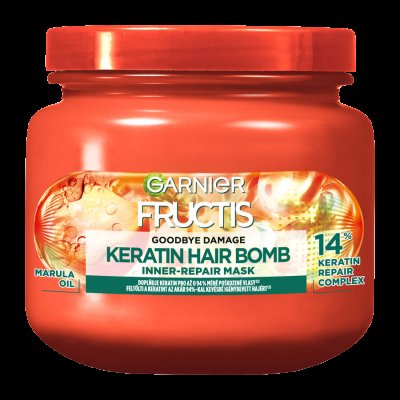 Garnier Fructis Goodbye damage keratin hair bomb maska na vlasy, 320 ml