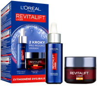 L'Oréal Paris Revitalift Laser noční sérum s 0.2% čistého retinolu, 30 ml + Revitalift Laser X3 denní krém SPF 25, 50 ml