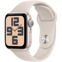 Apple Watch SE GPS 40mm Starlight Aluminium Case with Starlight Sport Band - M/L