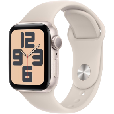 Apple Watch SE GPS 40mm Starlight Aluminium Case with Starlight Sport Band - M/L