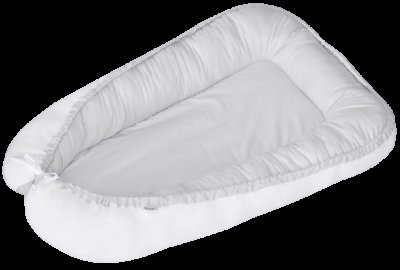 Eko Dětské hnízdo oboustranné Bílá-šedá 90 x 60 cm