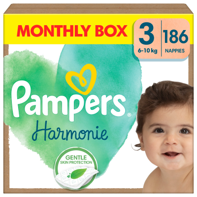 Pampers Harmonie Baby vel.3 měsíční balení 186 ks