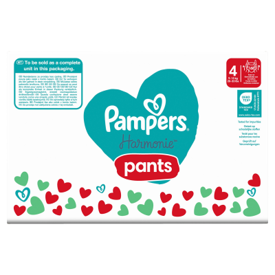 Pampers Pants Harmonie velikost 4 Plenkové Kalhotky, měsíční balení 168 ks