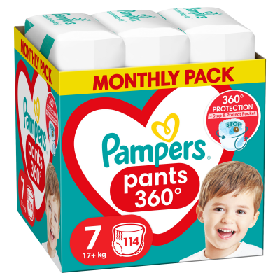 Pampers Pants vel.7 Plenkové Kalhotky 114 ks