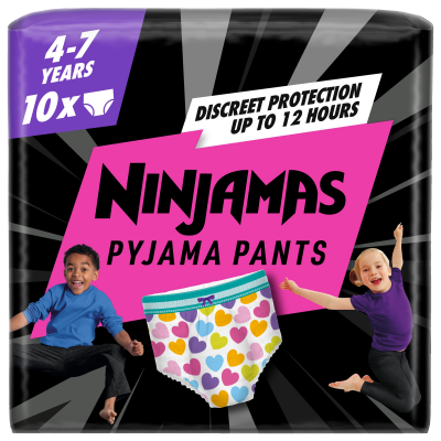Ninjamas Pyjama Pants Srdíčka 10 ks