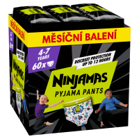 Ninjamas Pyjama Pants Kosmické lodě, měsíční balení 60 ks