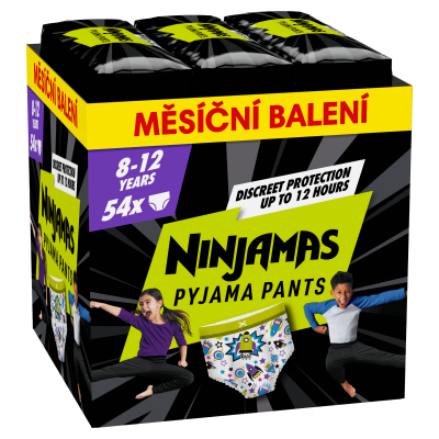 Ninjamas Pyjama Pants Kosmické lodě, měsíční balení 54 ks