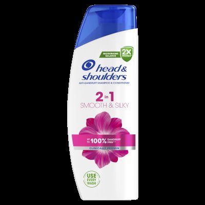 Head & Shoulders Smooth & Silky 2in1, Šampon proti lupům 330 ml