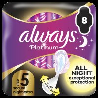 Always Platinum secure Night extra hygienické vložky s křidélky 8 ks