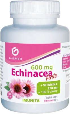 Galmed Echinacea forte 600 mg + vitamín C + zinek 100 tablet