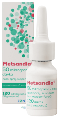 Metsandia nosní sprej 50 mcg/120 dávek 16 g