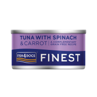 Fish4Dogs Konzerva pro psy Finest tuňák s mrkví a špenátem 85 g