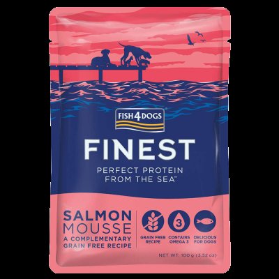 Fish4Dogs Finest Lahodná kapsička pro psy 99 % lososa 100 g