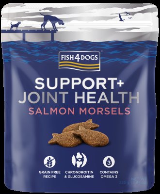 Fish4Dogs Pamlsky pro psy na podporu zdraví kloubů s lososovými kousky 225 g Fish4Dogs Pamlsky pro psy na podporu zdraví kloubů s lososovými kousky 225 g