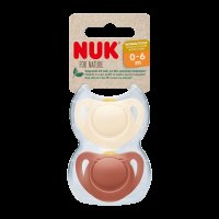 Nuk for NATURE dudlík latex 0-6m. BOX červená 2 ks